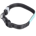 thumbnail image 1 of Pet LED Collar, High Visibility Adjustable Size Carved PU Leather Lightweight 3 Flash Modes Dog  Collars  For Daily Night Use For Cats Blue PU Leather, 1 of 8