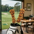 thumbnail image 4 of Yuyamidu Pumpkins Golf Club Head Covers for Drivers, Fairway Woods, and Hybrids, Halloween Head Covers Waterproof Leather Golf Headcover with Soft Lining, 4 of 8