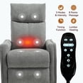thumbnail image 5 of Kadyn Reclining Chair with Rocker and Swivel, Light Gray Heat Massage Adjustable Recliner Seat with Chenille Fabric for Home Office, Living Room, Bedroom, Light Gray, 5 of 7