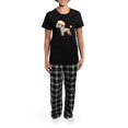 thumbnail image 4 of CafePress - Cute Apricot Poodle Women's Dark Pajamas - Women's Short Sleeve Print T-Shirt and Pants Dark Cotton Pajama Set, 4 of 7