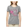 thumbnail image 2 of Wild Bobby In October We Wear Pink Diamond Heel Breast Cancer Awareness Women Graphic Tee, Heather Grey, XX-Large, 2 of 6