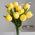 thumbnail image 2 of 10 piezas de tulipán artificial de seda flor a granel decoración de boda de cocina de hogar, 2 of 5