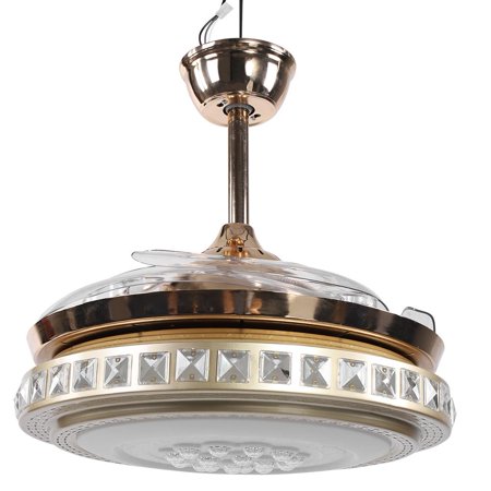 Walfront 42 Led Ceiling Fan With 3 Color Changing Lights 4 Blades