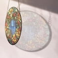 thumbnail image 4 of Wreath Stained Glass Suncatcher Ornament, Wreath Christmas, Wreath Stained Glass Decor, Family Christmas Ornament, Christmas Birthday Gifts for Dad Vz4AOh, 4 of 5