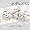 thumbnail image 2 of SOULART 98.42" Cloud Couch, Beige Modern Modular Sectional Sofa with Chaise Longue, Chenille Fabric, Small Side Pockets, Suitable for Living Room, 2 of 12