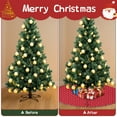 thumbnail image 4 of 48 Inch Christmas Tree Skirt – Velvet Plush Tree Mat, Soft Thickened Polyester with Red Ties, Single-Sided Printing, Available in 30in/36in/48in, Perfect for Holiday Xmas Tree Decoration, 4 of 7