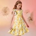 thumbnail image 7 of Xdegoge Kids Girls's Easter Egg Dress Midi Tiered A Line Crewneck Ruffle Cap Sleeve Tween Summer Sundress Flowy Flattering Lightweight Casual Holiday Theme Party Outfit for Teen, 7 of 7