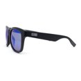 thumbnail image 3 of Mens Kush Color Mirror Lens Round Horn Rim Sport Plastic Sunglasses Matte Black - Blue Mirror, 3 of 4