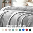 thumbnail image 5 of Exclusivo Mezcla Twin Size Jacquard Weave Wave Pattern Flannel Fleece Velvet Plush Bed Blanket as Bedspread/Coverlet/Bed Cover (90" x 66", Light Grey), 5 of 8
