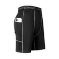 thumbnail image 1 of Mens Compression Short Pants Basketball Legging Pro Combat Supporter Gym Running Fitness Workout Cycling, 1 of 8