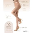 thumbnail image 3 of MeMoi Matte Micro Sheer Control Top Pantyhose - Womens - Female (Small, Honey), 3 of 7