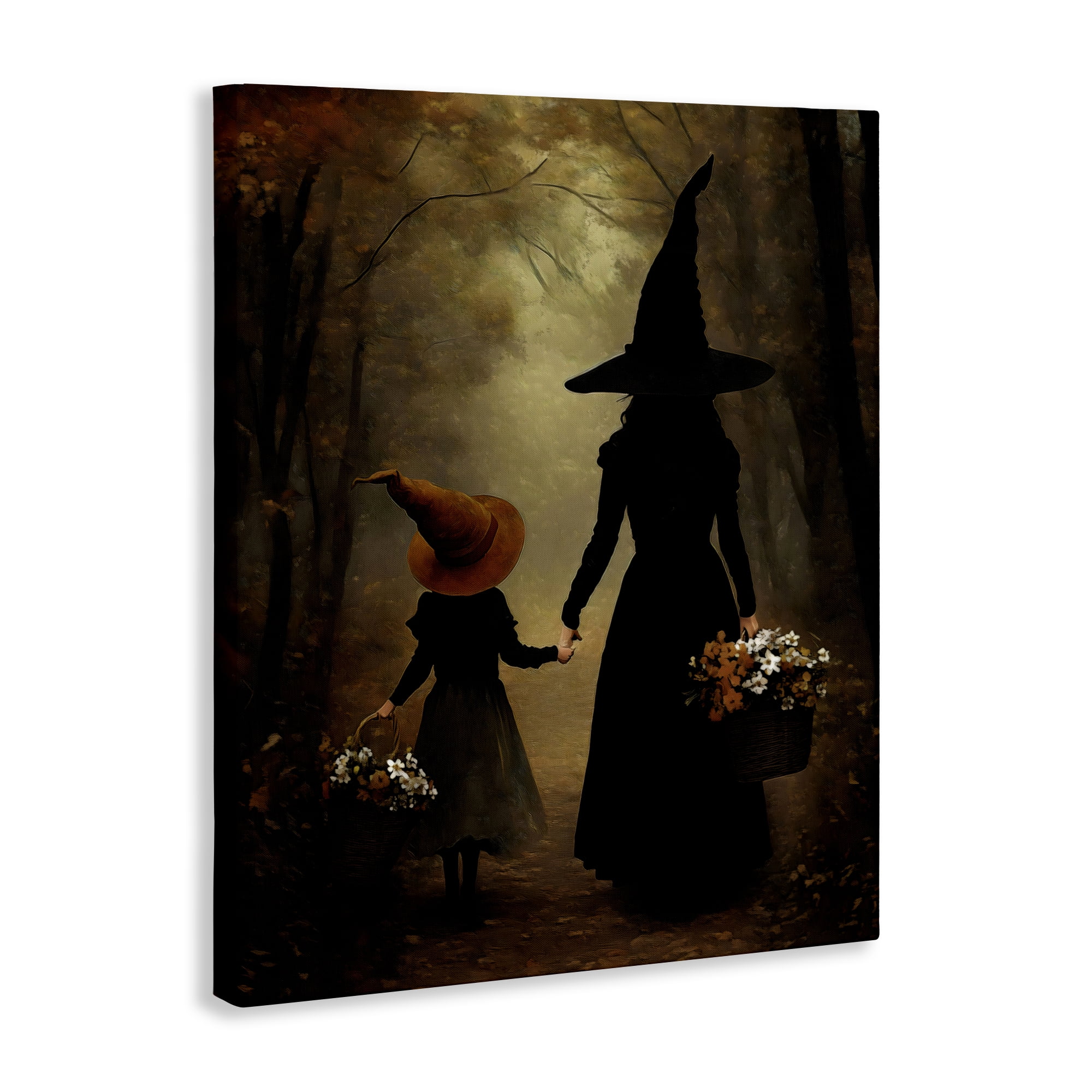 Witch & Daughter Mystical Forest Canvas Wall Art, design by Arlington Prints