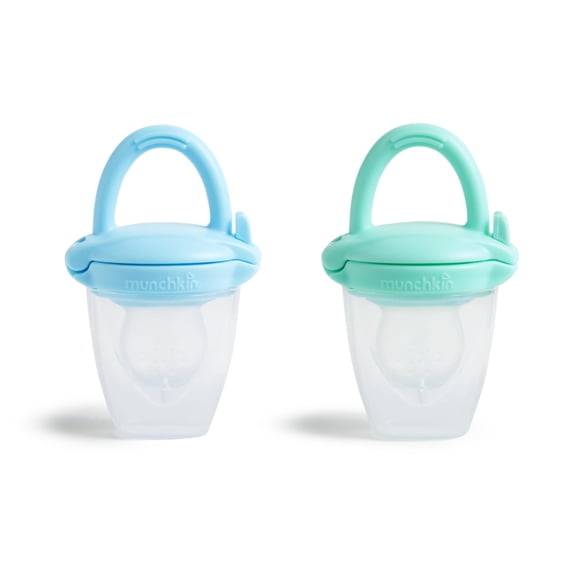 Comedero de comida para bebés Munchkin de silicona para alimentos sólidos a partir de 4 meses, paquete de 2