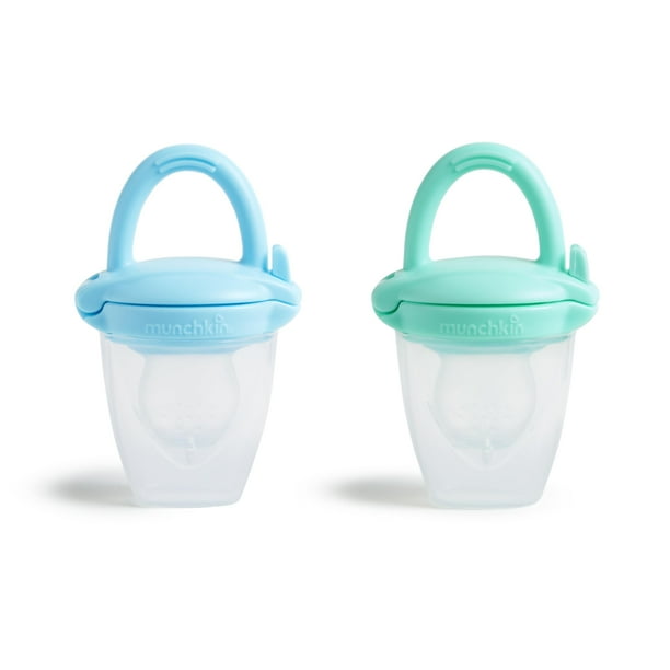 Comedero de comida para bebés Munchkin de silicona para alimentos sólidos a partir de 4 meses, paquete de 2