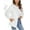 White, variant on ZHENWEI Women's Waterproof Rain Jackets Lightweight Packable Raincoats Outdoor Hooded Windbreaker with Pockets