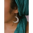 thumbnail image 5 of Simple Crescent Moon Dangle Drop Earrings, Fashion Statement Jewelry Gift for Women, 5 of 14