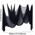thumbnail image 3 of Halloween Black Gauze Cloth 7x26FT Horror Fabric Decoration Halloween Party Supplies Haunted House Scene Setup Indoor Outdoor Draping Decoration Atmosphere Use Set Item, 3 of 4