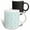 Multicolor, variant on 3drose, Prima Damask Pattern in Light Teal on White., 11oz Magic Transforming Mug
