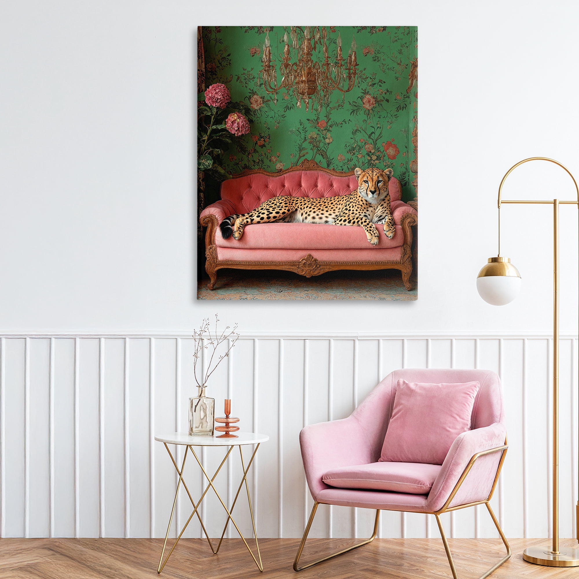 Stupell Industries Ornate Sophisticated Leopard Lounging Canvas Wall Art, design by Scott Stulberg