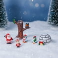 thumbnail image 5 of Bfogop Christmas Resin Figurines 7 Pcs, Xmas Mini Resin Figures Ornaments, Miniature Christmas Decor Santa Claus Xmas Tree Snowman for Holiday Party Table Home Indoor Decoration, 5 of 6