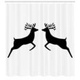 thumbnail image 3 of Ambesonne Deer Hunting Shower Curtain, Reindeer Silhouette, 69"Wx84"L, Charcoal Grey White, 3 of 3