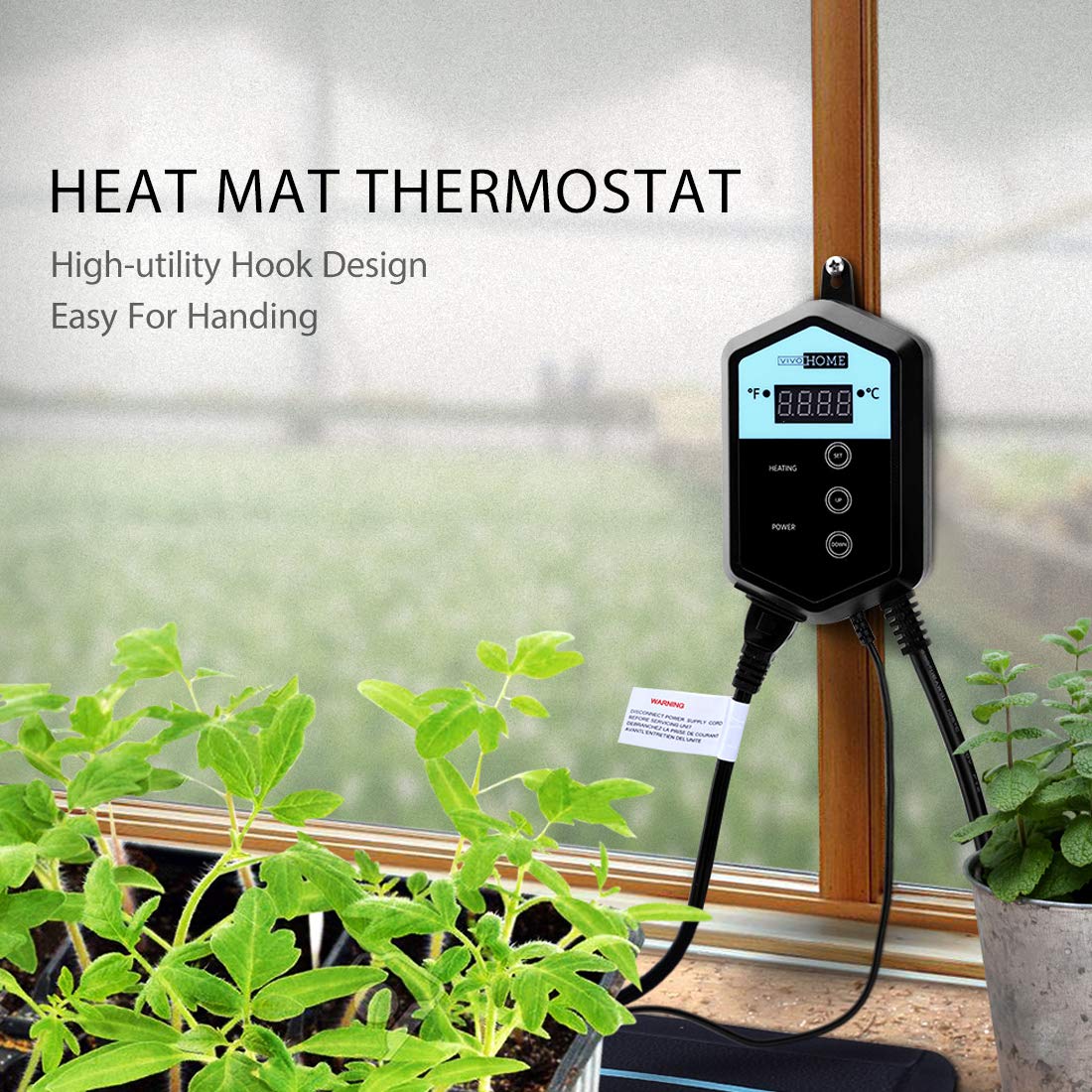 Digital Thermostat Controller for Seedling Heat Mat
