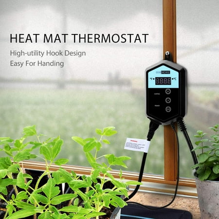 Digital Thermostat Controller For Seedling Heat Mat Walmart Com