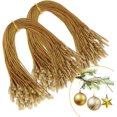 thumbnail image 1 of CCINEE 200 Pcs 7.9" Inch Christmas Ornaments String Hanger,Precut Ribbon Hook Metallic Gold Ornament String with Snap Fastener for Christmas Holiday Ornaments Hanging Decoration, 1 of 7