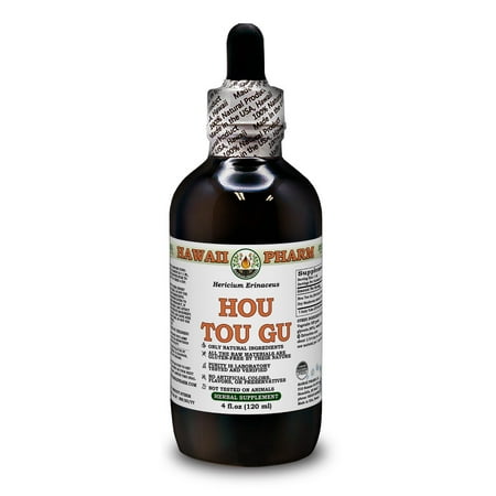 Hou Tou Gu (Hericium Erinaceus) Dry Mushroom ALCOHOL-FREE Liquid Extract. Expertly Extracted by Trusted HawaiiPharm Brand. Absolutely Natural. Proudly made in USA. Glycerite 4 Fl.Oz