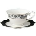 thumbnail image 3 of Stylish and Elegant 57 Pieces Bone China Dinnerware Set Service for 8 People - Wavy Black and Gold Mix and Match, Fiona, 3 of 7