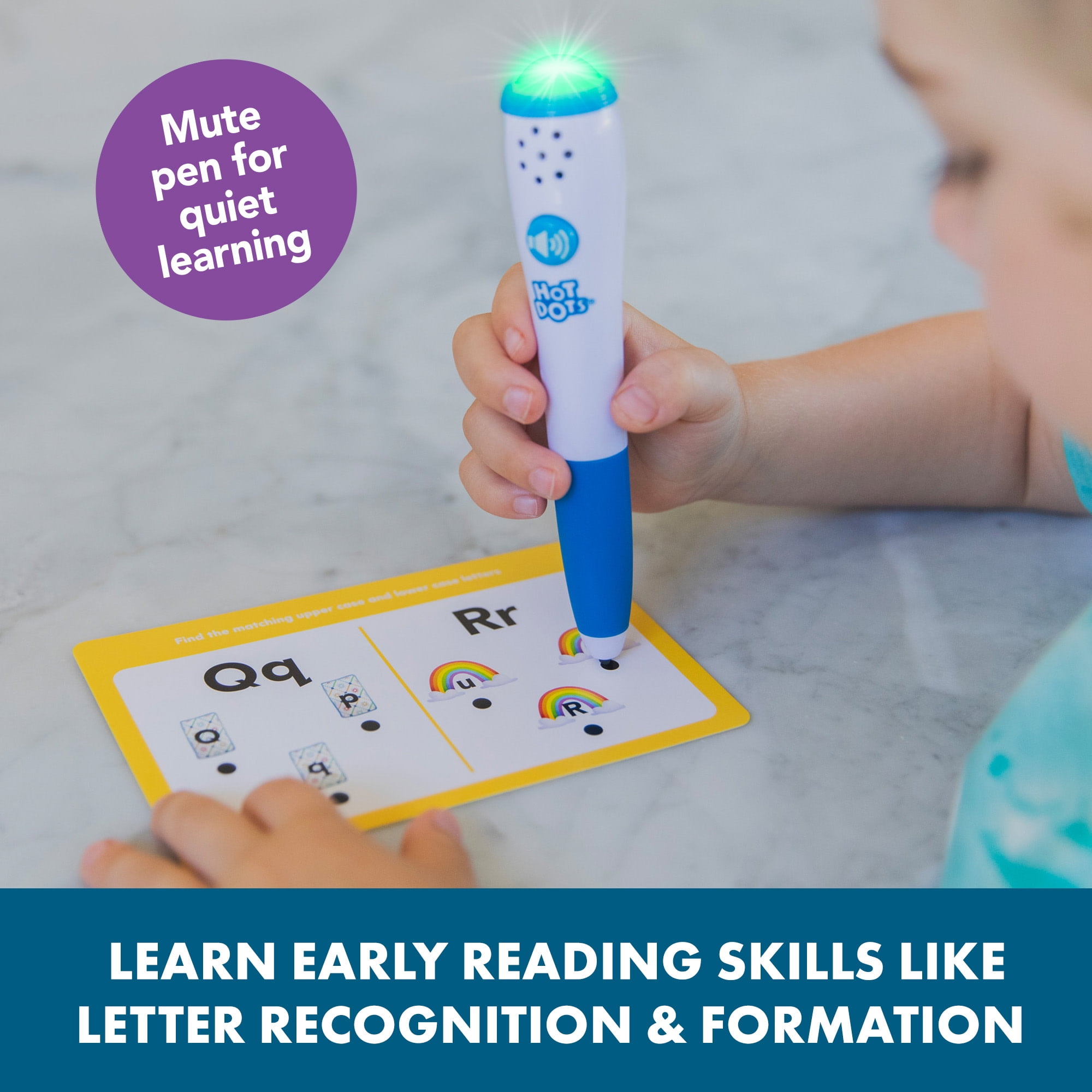 Educational Insights Hot Dots Alphabet Flashcard Set with Interactive Pen, 72 Activities, Ages 3+
