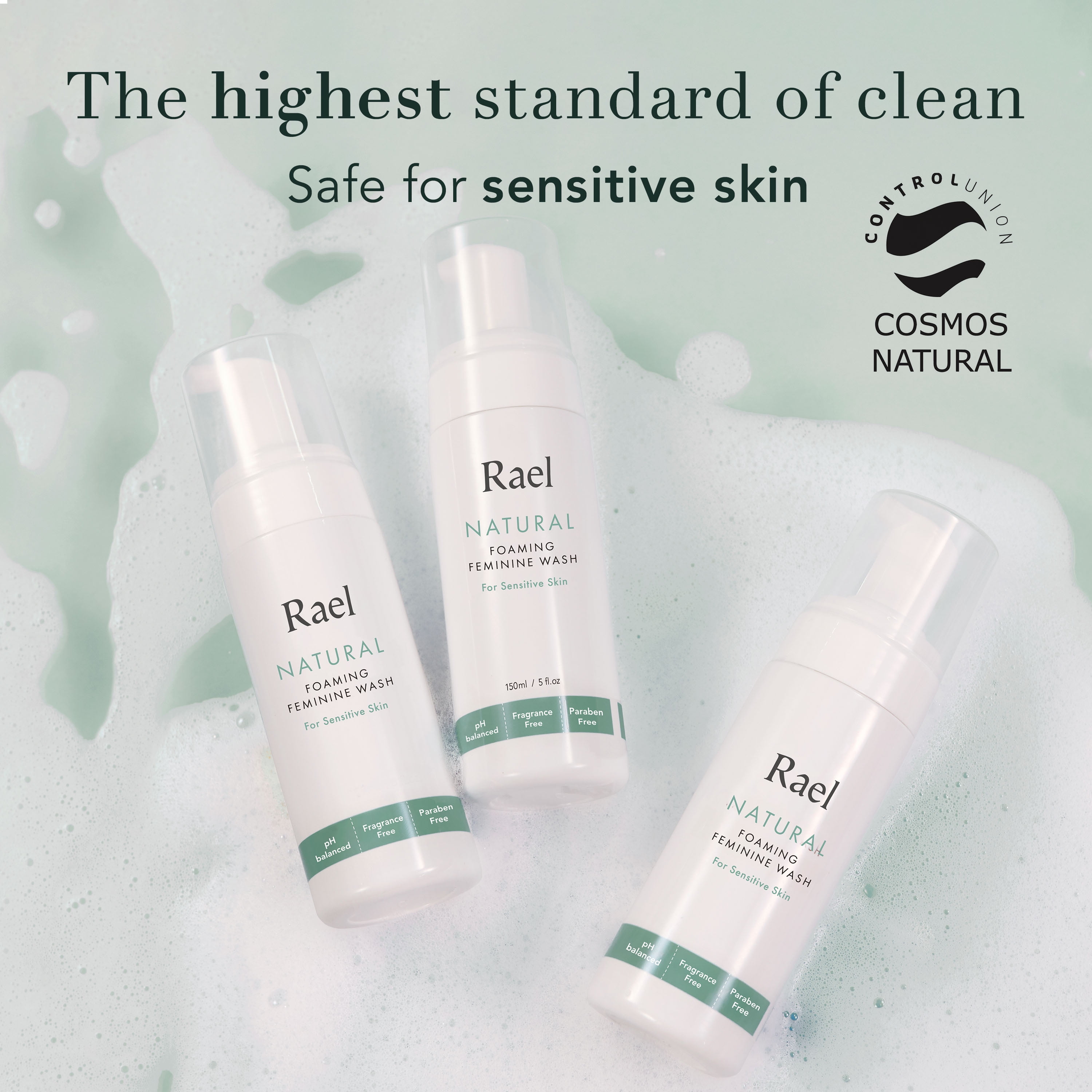 Rael Natural Foaming Feminine Wash for Sensitive Skin, 5 fl oz