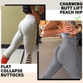 thumbnail image 3 of COMFREE Women Seamless Ruched Butt Lifting Leggings High Waist Yoga Pants Tummy Control Workout Gym Scrunch Booty Tights Sports Compression, 3 of 7