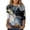 Blue, variant on Trendfront Womens Abstract Print T Shirts Crewneck 3/4 Sleeve Relaxed Fit Casual Summer Fall Tee Tops for Women