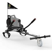 EVERCROSS Hoverboard Go Kart, Hoverboard Seat Attachment with Adjustable Frame Length for 6.5" 8" 10" Hoverboard, Suitable for Kids & Adults, Black