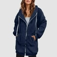thumbnail image 2 of Plus Size Drawstring Jacket With Pockets Soft Zip Up Hooded Outerwear Cozy Warm Pullover plus Size Ruffle Top 4x Crop Tops for Women plus Size Kitty Blouse for Women plus Size Womens Tube Tops Womens, 2 of 7