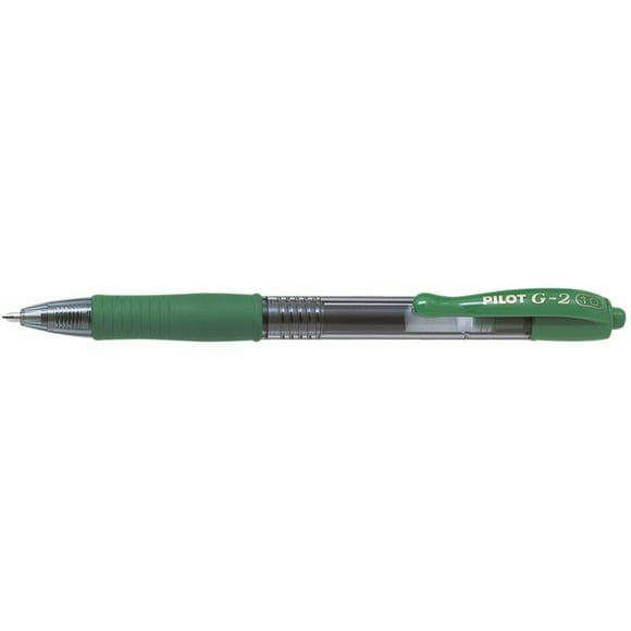 Pilot G-2 Stylo à Encre Gel à Bille Roulante, Pointe Moyenne, Encre Verte