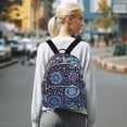 thumbnail image 7 of FORMRS Mini Backpack Purse for Women Quilted Travel Daypack Casual Shoulder Bag, Blue Fireworks Pattern, 7 of 7