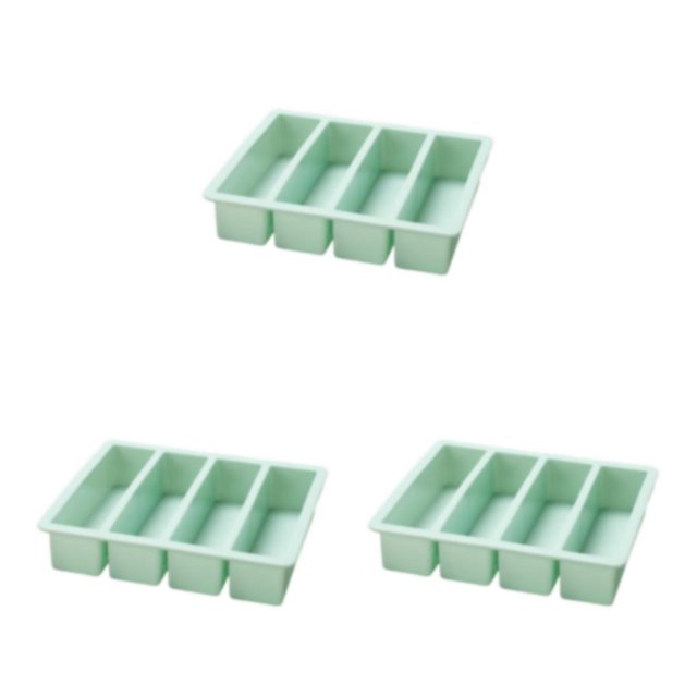 Molde de silicona para tiras largas Injueey Bandeja para cubitos de hielo 4 rejillas