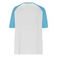 thumbnail image 2 of TaTaai Women's V-Neck T-Shirt, Soft Breathable Cotton, Relaxed Fit, Short Sleeve Raglan Sleeves, Button Detail, Casual Daily Wear, Spring Summer Multi-Color Gift, 2 of 8