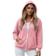 thumbnail image 4 of Camisetas para mujer,Sudadera con capucha y cremallera para mujer, chaqueta polar de poliéster suave, abrigo informal de manga larga para otoño, sopatenor, 4 of 8