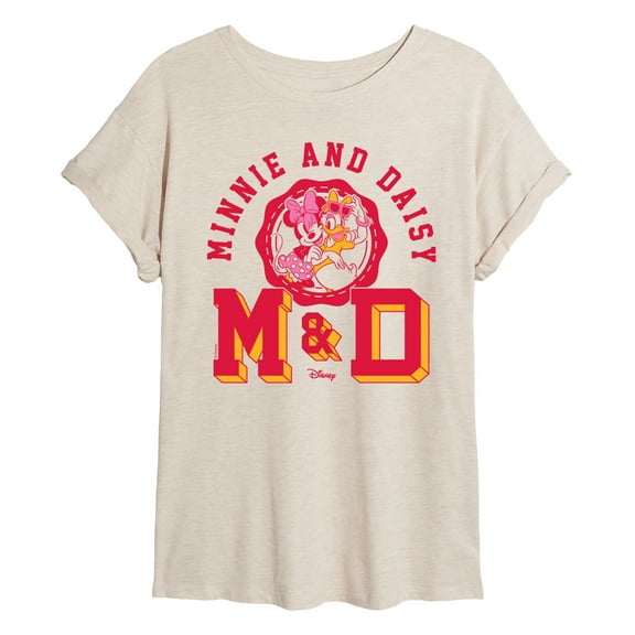 Disney - Minnie Daisy Letterman - Womens Oversized Graphic T-Shirt
