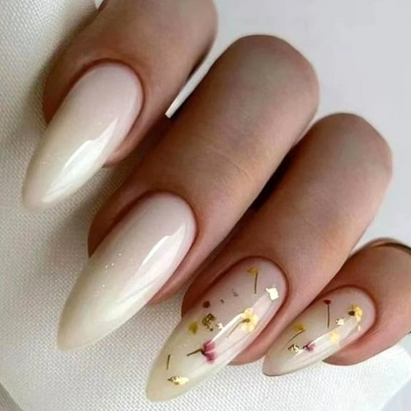 Long Gold Foil Fragments Retro Nail Art Patch Fashion Wear Armor