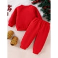 thumbnail image 3 of Binshrliy Baby Boys Christmas Outfits Clothes 6M 12M 18M 24M 3T 4T Kids Boy Long Sleeve Embroidery Sweatshirt + Elastic Long Pants 2Pcs Christmas-themed Clothing Costume for Toddler, 3 of 7