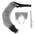thumbnail image 4 of Bandeau Réglable Oreilles de Chat et Queue de Loup Costume Cosplay, Collier Cloche Doux et Confortable, Ensemble Cosplay de Fête avec Bande Élastique Adapté pour Robe, 4 of 8