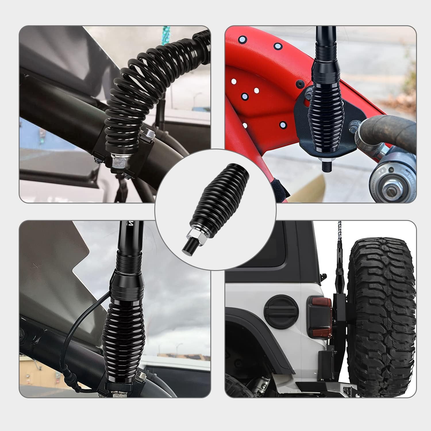 Nilight Whip Lights with LED Bar Mount for ATV UTV RZR Can-Am Truck Jeep Off-Road
