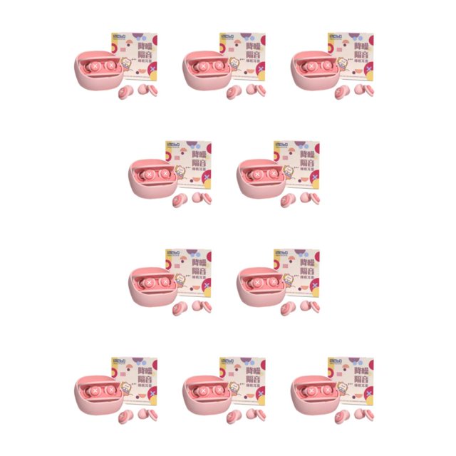 Sidaley Tapón para los oídos de silicona de 3 capas, tapón para los oídos para dormir, reducción de ruido, antironquidos, orejas suaves y Rosa cubierta naranja 10piezas