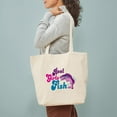thumbnail image 5 of CafePress - Reel Girls Fish Tote Bag - Unisex Canvas Tote Bag, Beige, 1-Piece, 5 of 9