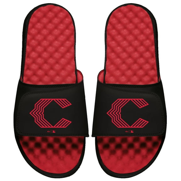 Youth ISlide Black/Red Cincinnati Reds 2023 City Connect Slide Sandals