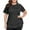 Black, variant on Karight Plus Size Workout Tops for Women Short Sleeve Loose fit Shirts Athletic Gym Yoga Clothing